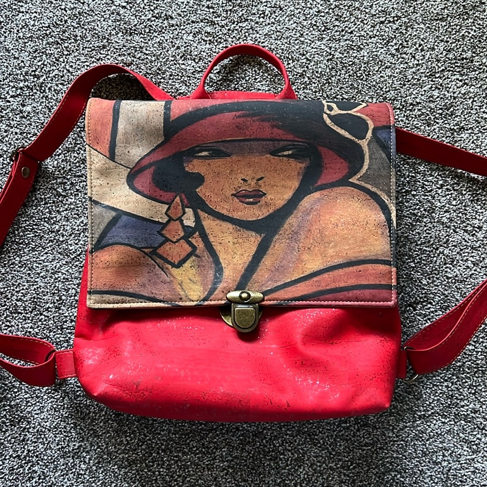 Gorgeous cork convertible backpack tote from Portugal